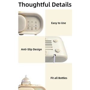 Chauffe-<span class=keywords><strong>biberon</strong></span> électrique 2-en-1 et mélangeur de lait avec construction en plastique pour l'alimentation des bébés de 0 à 12 <span class=keywords><strong>mois</strong></span> - Product Image 4