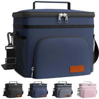 Sac à lunch thermique double couche, boîte à lunch isotherme, sac isotherme souple, sac isotherme de grande capacité, pliable et portable