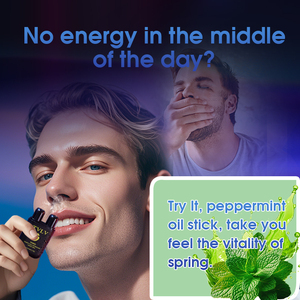 Venta al por mayor, Etiqueta Privada, bálsamo refrescante de menta para la nariz, potencia para esnifar, menta energizante, fatiga, barra refrescante de menta de dos agujeros, inhalador nasal - Product Image 5