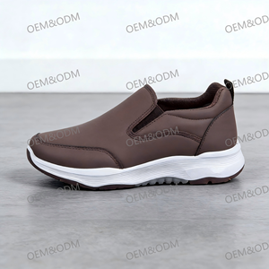 Zapatos Sin Cordones para Hombre, Diseño Sólido para Primavera, Forro de Algodón Cómodo, Diseño Antideslizante y Resistente al Desgaste, Parte Superior de Tela Duradera - Product Image 3