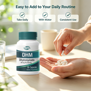 Cápsulas DHM 350mg por Porción, 90 Cápsulas Vegetales, Extracto de Té de Dihidromiricetina, Suplemento Dietético, OEM, ODM, Marca Privada - Product Image 4