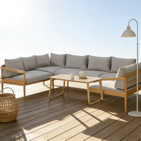 Ensemble de canapés de jardin en alliage d'aluminium, modèle populaire pour la fabrication de meubles d'extérieur, patio, parc, villa, hôtel, projet