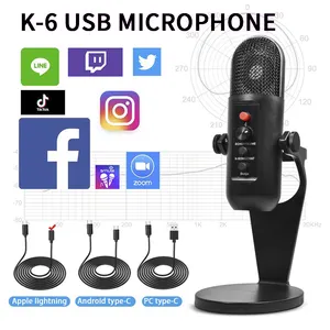 Chuyên nghiệp phòng thu Microphone ghi âm Microphone sống podcast USB microphone để ghi âm podcast