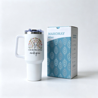 Gobelet isotherme portable en acier inoxydable 304 avec couvercle à paille et brosse de nettoyage, Mug cadeau pour enseignant 1200ml / 40oz pour la Fête des Enseignants