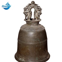 Cloche de temple thaïlandaise en bronze artisanale pour jardin extérieur à vendre