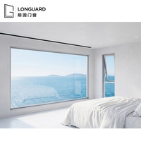 Ventanas Abatibles de Aleación de Aluminio Personalizadas, Diseño Moderno con Aislamiento Térmico para Villas, Apartamentos, Hoteles y Baños
