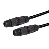 M19 M20 Konektor Harness Kabel, Daya Luar Ruangan Pria Wanita Tahan Air untuk Kabel Led 2 3 Pin