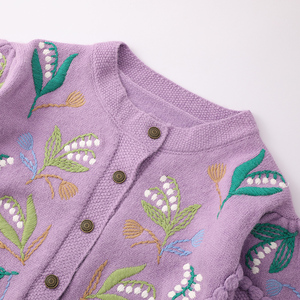 Maglione lavorato a <span class=keywords><strong>maglia</strong></span> con motivo ricamato a mano invernale da <span class=keywords><strong>donna</strong></span> maglione Cardigan lavorato a <span class=keywords><strong>maglia</strong></span> dolce profumata in <span class=keywords><strong>pizzo</strong></span> intrecciato - Product Image 3