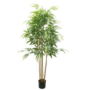 Arbre en bambou artificiel <span class=keywords><strong>porte</strong></span>-<span class=keywords><strong>bonheur</strong></span> en pot, 120 cm de haut, <span class=keywords><strong>plante</strong></span> artificielle <span class=keywords><strong>d</strong></span>'<span class=keywords><strong>intérieur</strong></span> pour la maison, le bureau, le salon, l'entrée - Product Image 2