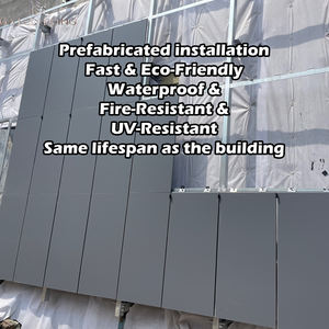 Revêtement mural extérieur en fibro-ciment pré-fabriqué GAJ, options multi-textures, <span class=keywords><strong>isolation</strong></span> thermique - Product Image 2