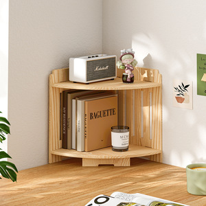 Wooden <b>Corner</b> <b>Shelf</b> 20x20x40cm Three Tier Freestanding Storage Organizer For Bathroom <b>Shelves</b> - Product Image 3