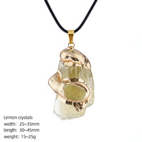 Nouveauté Offre Spéciale : Pendentif en Améthyste Naturelle Brute, Pierres de Guérison, Cristaux de Guérison pour Collier Tricoté à la Main, Idéal Cadeau