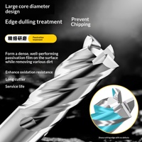 Pisau frais keramik tungsten steel 4-flute end mill finishing 1 1.5 2 2.5 3 4 6 cocok untuk baja tahan karat mendukung OEM ODM