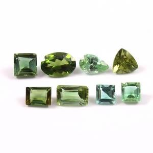 Turmalina verde facetada AAA, piedra preciosa Natural semipreciosa de alta calidad, precio al por mayor, trillón cuadrado, turmalina verde - Product Image 1