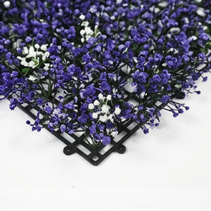 Artificial Purple Mini Grass Floral Panel Decorative <b>Flower</b> <b>Wall</b> Mat UV Resistant Vertical Garden Panel Indoor Outdoor Decor - Product Image 3
