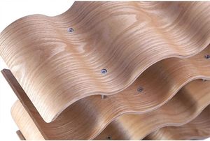 Tùy Chỉnh Rắn Gỗ 4 Lớp Kệ Dễ Dàng Để Cài Đặt Bằng Gỗ Sóng Chai Rượu Vang Lưu Trữ Giá - Product Image 4