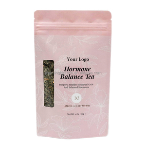 Thé aux herbes aromatisé de fabrication chinoise, compléments de feuilles de framboisier rouge et de tulsi, thé en sachet mélangé, 35g/sachet - Product Image 1