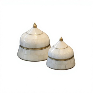 Ensemble de 2 plats chauds de différentes tailles pour le service de nourriture en incrustation d'os de qualité exclusive pour le fournisseur en gros - Product Image 1