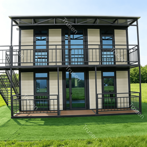 Casa Prefabricada de Acero Ligero de Dos Pisos, Apilable, Fácil de Montar, Expandible, Tipo Contenedor, <span class=keywords><strong>Apartamento</strong></span> Móvil con Techo Impermeable - Product Image 1