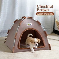 Maison pliable pour animaux de compagnie, facile à transporter, design moderne et tendance, tente pour chat, chien, petits animaux, respirante, portable, lavable, en fibre