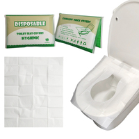 Protège-siège de toilette jetable compact pour salle de bain