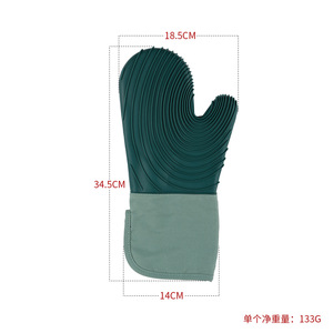Gants de cuisine en silicone personnalisés avec logo imprimé, antidérapants, écologiques, résistants à la chaleur, pour la protection des mains du chef - Product Image 2