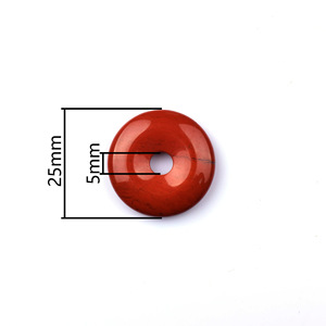Colgante de Donut de Ágata de Cristal Blanco de 25mm con Hebilla Étnica de la Paz de Piedra Natural, Accesorios de Joyería DIY de Hierro para Pulseras y Adornos para Coche - Product Image 5