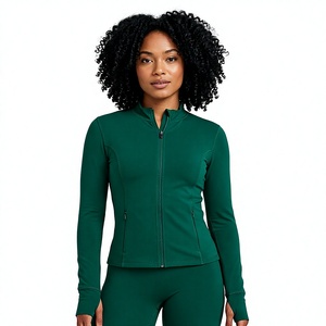 New Arrival <b>Women's</b> Athletic Gym Fitness Workout Jacket Long Sleeve Quick Dry Zip-Up <b>Onesie</b> Print Spring Polyester/Nylon - Product Image 1
