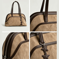 Sac à main en cuir suédé grande capacité avec pendentif étoile, service à faible MOQ pour femmes, usine OEM ODM