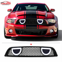 Grille avant LED DRL avec clignotants séquentiels pour Ford Mustang 2013-2014, grille en nid d'abeille ABS, non compatible avec Shelby GT500