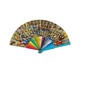 Customizable Wooden Fabric Hand Fan with Ribs for Wedding <b>Gifts</b>-Wood Crafts Wooden Boxes & Wall Signs - Product Image 4