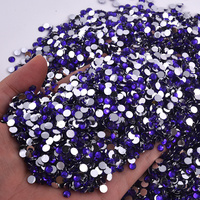 BOBOHOO 2mm 3mm 4mm 5mm 6mm venta al por mayor paquete a granel no Hot Fix Strass Flatback cristal piedras plata resina diamantes de imitación