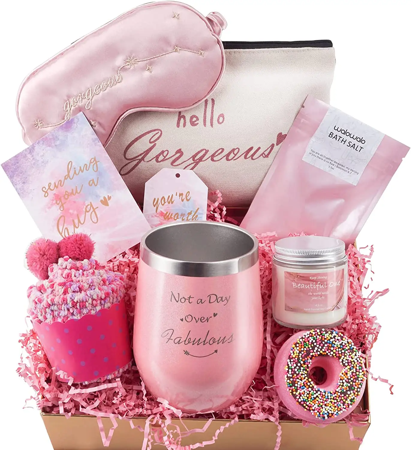 Lady's birthday gift Lady's relaxation spa gift Unique Happy Birthday bath set gift box for her mom sister's best friend