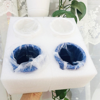 Vente en gros de bougies cylindriques en ciment écologiques, parfumées au soja naturel raffiné, avec logo personnalisé, en argile mate blanche et rose, contenants vides