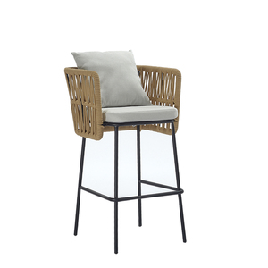 Silla de ratán con soporte para exteriores, mueble nórdico de mimbre y ratán con soporte - Product Image 1