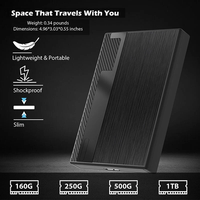 قرص صلب خارجي محمول USB 3.0 بسعة 500 جيجابايت و1 تيرابايت لتخزين البيانات مع منفذ Type-C، تصميم نحيف، شعار OEM للبيع بالجملة