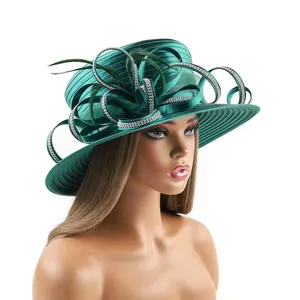 Cao Cấp Giáo Hội Mũ Phụ Kiện Tóc Hoàn Hảo Đám Cưới Mũ Ngụy Trang Du Lịch Fascinators Mũ Cho Phụ Nữ Phụ Nữ