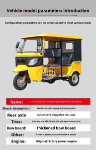 Tuk-tuk Eléctrico Multisitio para Desplazamientos Urbanos, Diseño Moderno, Estable, Seguro y Cómodo, Vehículo Familiar - Product Image 3