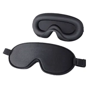 Masque pour les yeux de voyage en soie de glace vente en gros masque pour les yeux de sommeil 3d profilé avec les yeux bandés