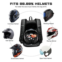 Sac à dos de moto réfléchissant et imperméable, grande capacité, rangement pour casque, sac à dos de jour pour la conduite