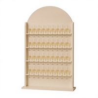 Support mural en acrylique blanc pour champagne, support en PVC arqué pour verres, toile de fond pour réception de mariage, fête, décoration d'événements