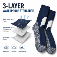 Chaussettes de randonnée et de trekking haut de gamme, imperméables, respirantes, écologiques, séchage rapide, pour la randonnée et le camping