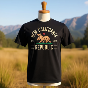 Camiseta New California Republic, camiseta gráfica negra para hombre, diseño de oso 2189 - Product Image 3