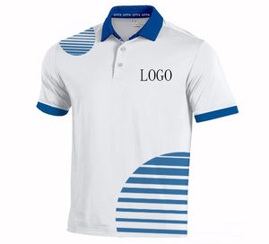 Diseño personalizado 90% poliéster 10% Spandex sublimado polos botón abajo cuello Logo impreso Golf Polo camiseta hombres camiseta - Product Image 3