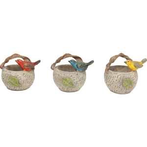 Mini Bird on Basket 3-Part <b>Garden</b> <b>Ornament</b> Approx. 3.1 cm Height Item No. 9006935097344 - Product Image 1