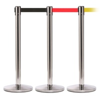 Support de Construction en fonte, pôle en acier inoxydable, barrière rétractable