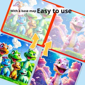 Puzzle Magnetico Avanzato per Bambini, Gioco Educativo Pieghevole Passo dopo Passo per Bambini dai 3 ai 6 Anni, Principesse, Animali, Dinosauri - Product Image 4