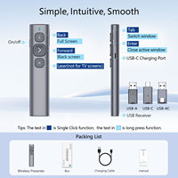 Présentateur sans fil Pointeur de présentation USB-C Rechargeable Norwii N95 Plus BLE PowerPoint Clicker avec Hyperlink Récepteur 2 en 1