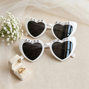 Squadra all'ingrosso decorazione sposa occhiali da sole addio al nubilato decorazione del partito a forma di cuore occhiali da sole da sposa per essere occhiali da sole - Product Image 2