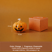 Halloween Kürbisförmige Duftkerzen in Orangefarbener Geschenkbox Kamillenduft-Kerzen für Heimdekoration Party Tischdekoration
